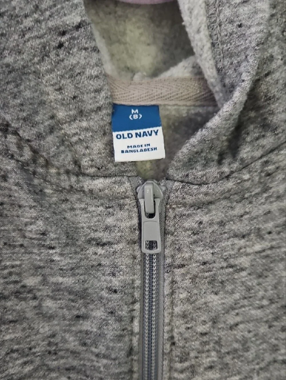 Old Navy Gray Heather Full-Zip Hooded Jacket
